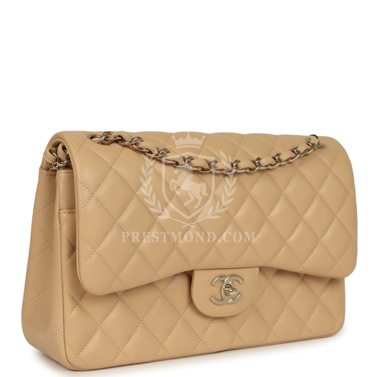Chanel Jumbo Classic Double Flap Bag Light Beige Caviar Light Gold Hardware — изображение 2