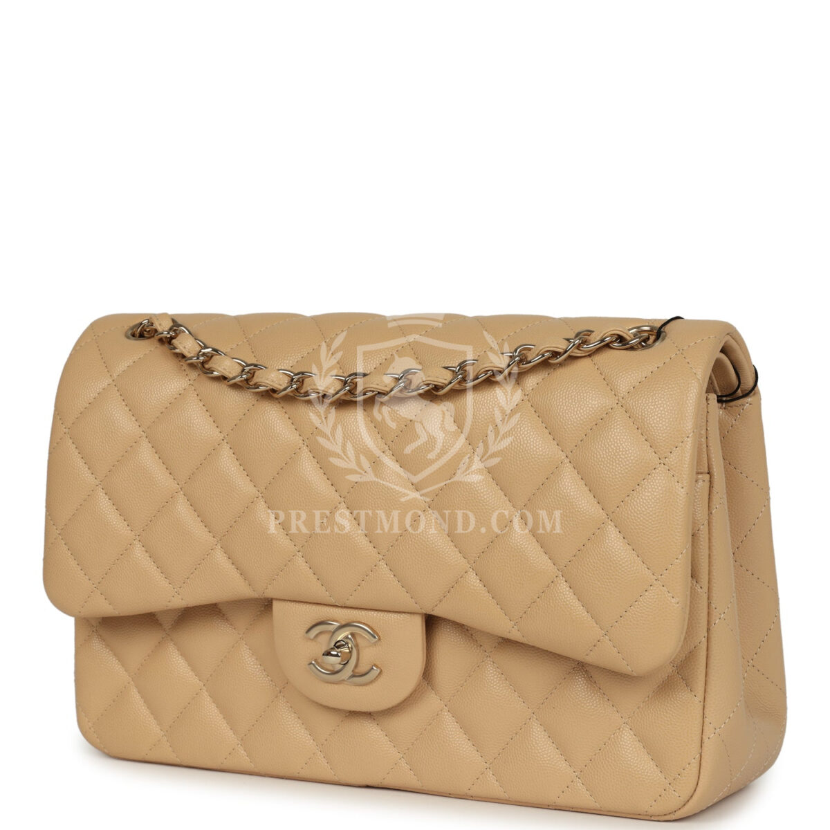 Chanel Jumbo Classic Double Flap Bag Light Beige Caviar Light Gold Hardware — изображение 5