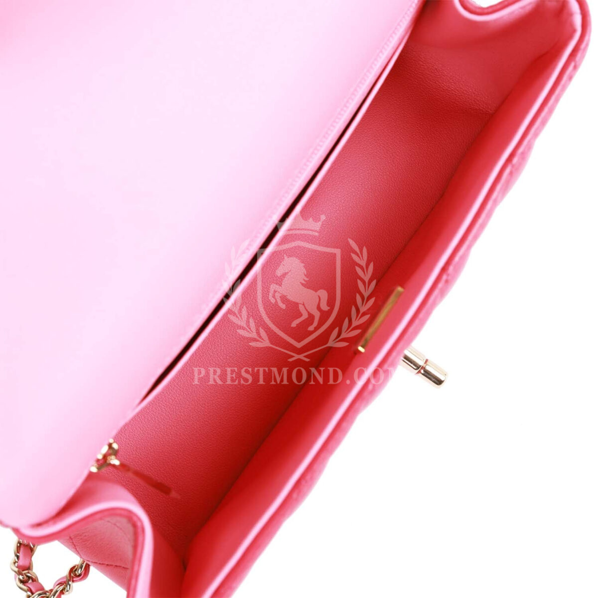 Chanel Mini Rectangular Flap with Top Handle Pink Lambskin Light Gold Hardware — изображение 7