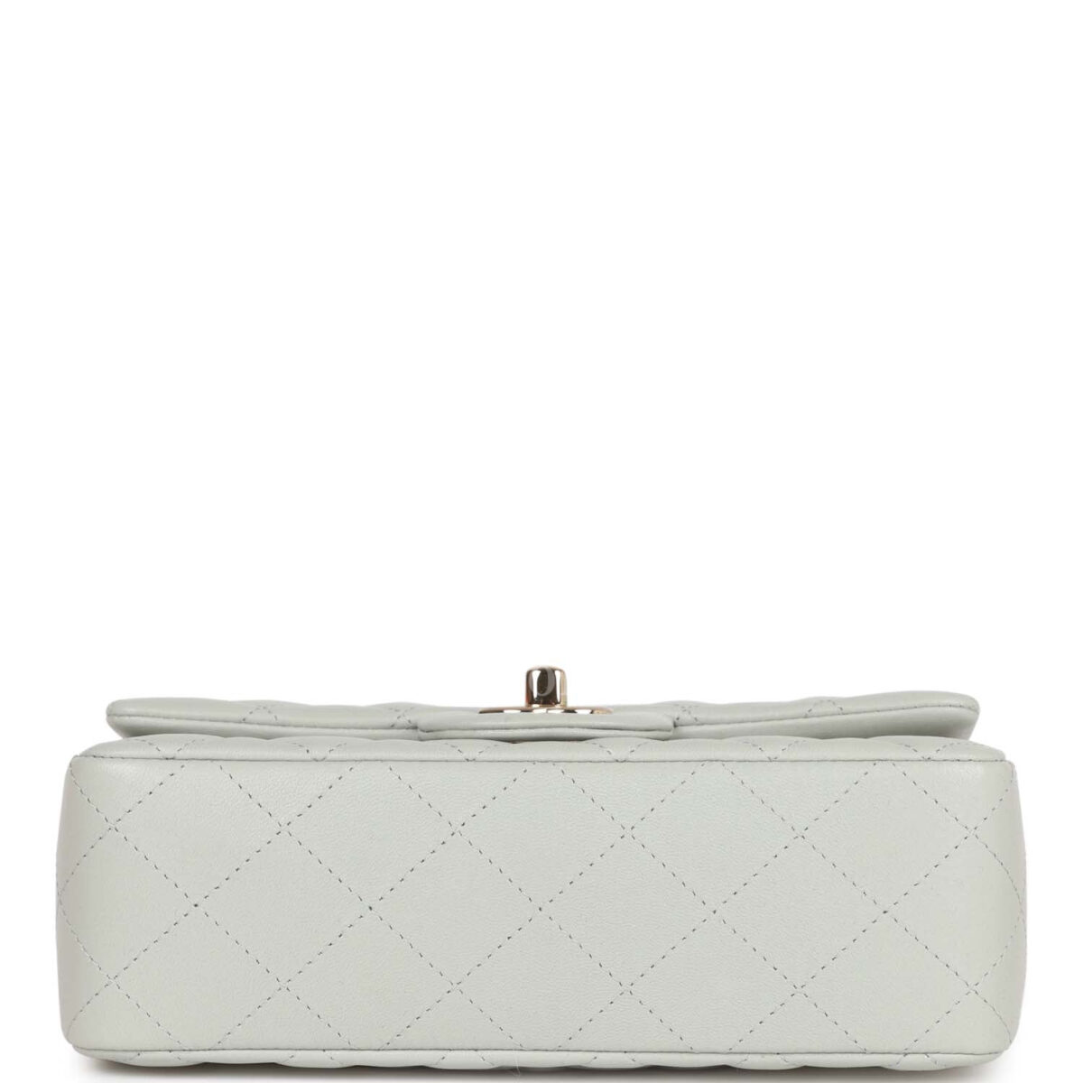 Chanel Mini Rectangular Flap Bag Light Grey Lambskin Light Gold Hardware — изображение 6