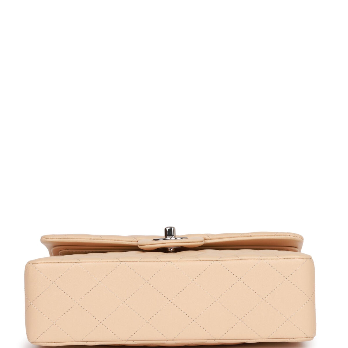 Chanel Small Classic Double Flap Beige Clair Lambskin Silver Hardware — изображение 6