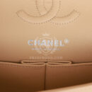 Chanel Small Classic Double Flap Beige Clair Lambskin Silver Hardware