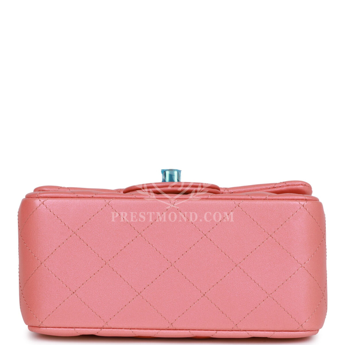 Chanel Mini Square Flap Bag Pink Lambskin Light Gold Hardware — изображение 6