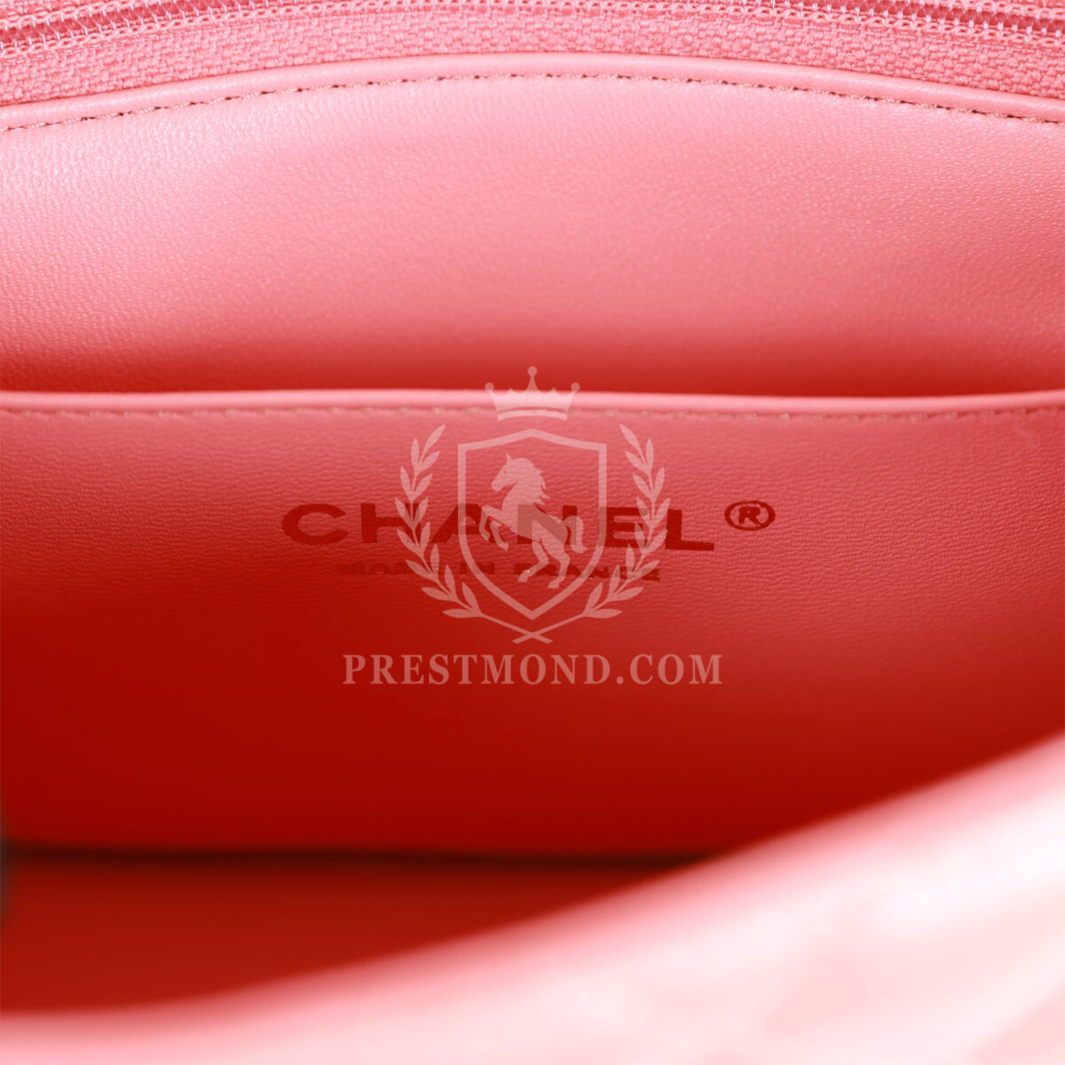 Chanel Mini Square Flap Bag Pink Lambskin Light Gold Hardware — изображение 9