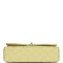 Chanel Medium Classic Double Flap Bag Light Green Lambskin Light Gold Hardware