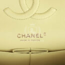 Chanel Medium Classic Double Flap Bag Light Green Lambskin Light Gold Hardware