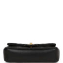 Chanel Mini Rectangular Heart Flap Bag Black Lambskin Aged Gold Hardware