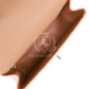 Chanel Mini Flap with Top Handle Beige and Caramel Lambskin Light Gold Hardware