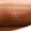 Chanel Mini Flap with Top Handle Beige and Caramel Lambskin Light Gold Hardware