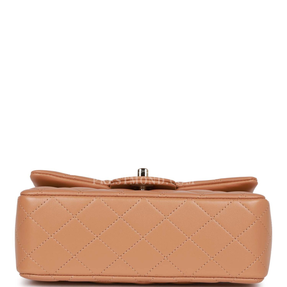 Chanel Mini Rectangular Flap with Top Handle Caramel Lambskin Light Gold Hardware — изображение 6