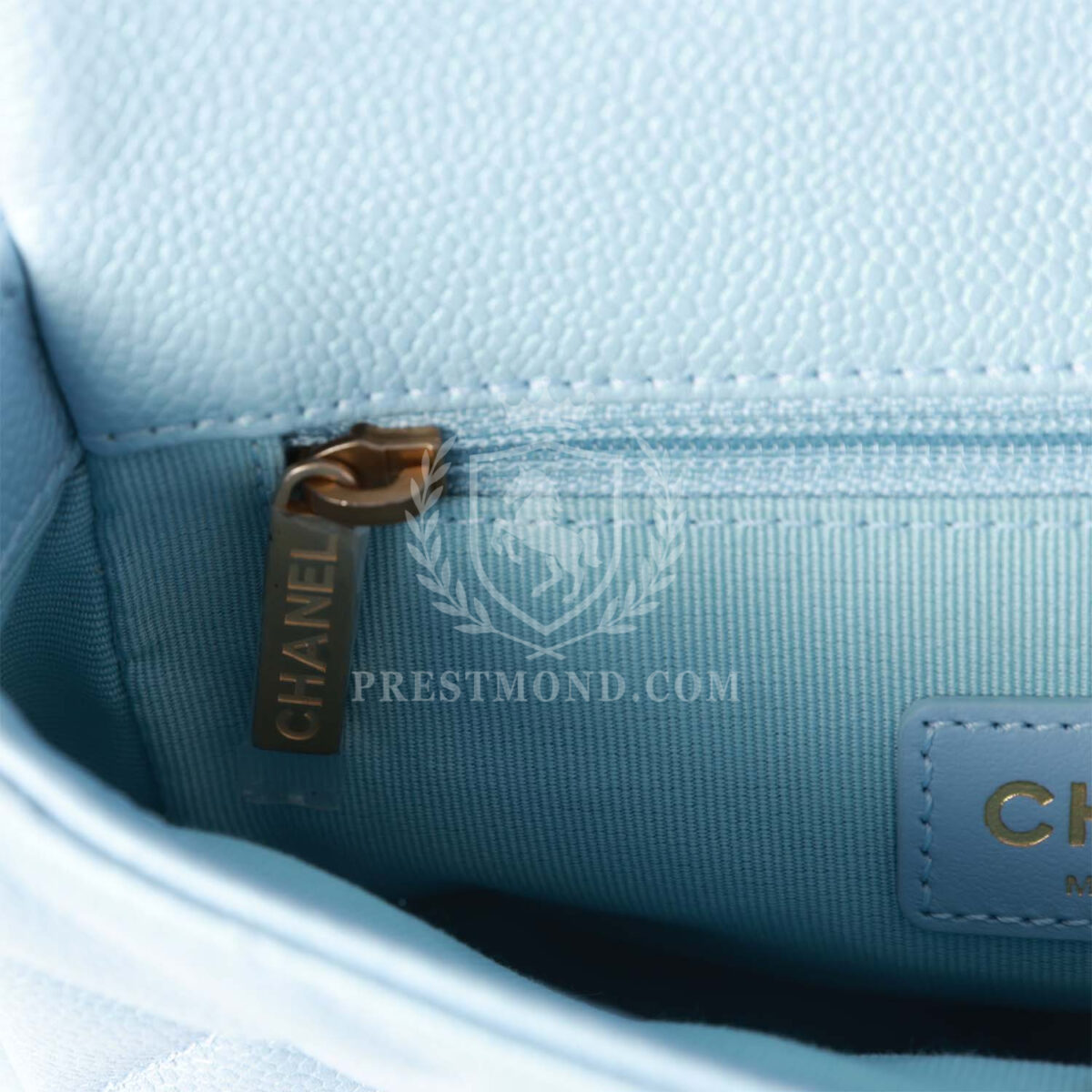Chanel My Perfect Mini Flap Bag Blue Iridescent Caviar Antique Gold Hardware — изображение 11
