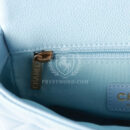 Chanel My Perfect Mini Flap Bag Blue Iridescent Caviar Antique Gold Hardware