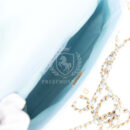 Chanel My Perfect Mini Flap Bag Blue Iridescent Caviar Antique Gold Hardware