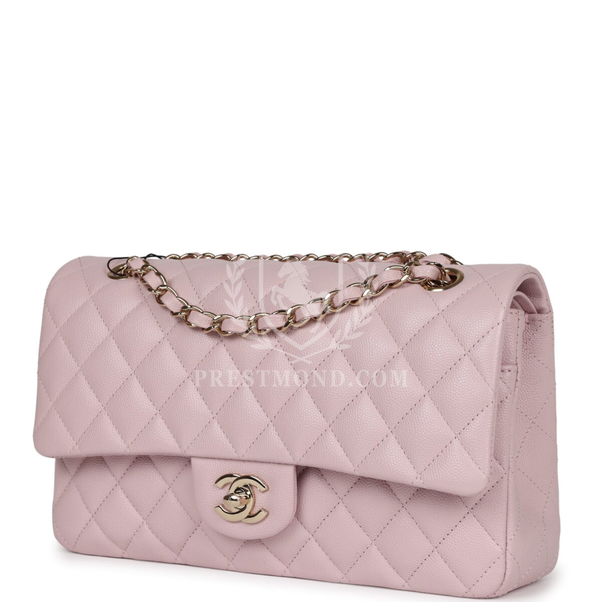 Chanel Medium Classic Double Flap Light Pink Caviar Light Gold Hardware — изображение 5