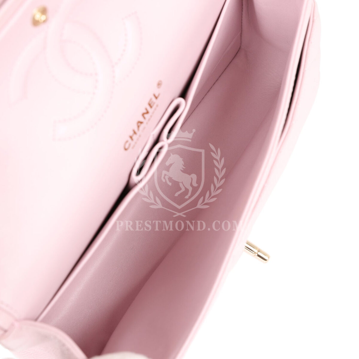 Chanel Medium Classic Double Flap Light Pink Caviar Light Gold Hardware — изображение 9
