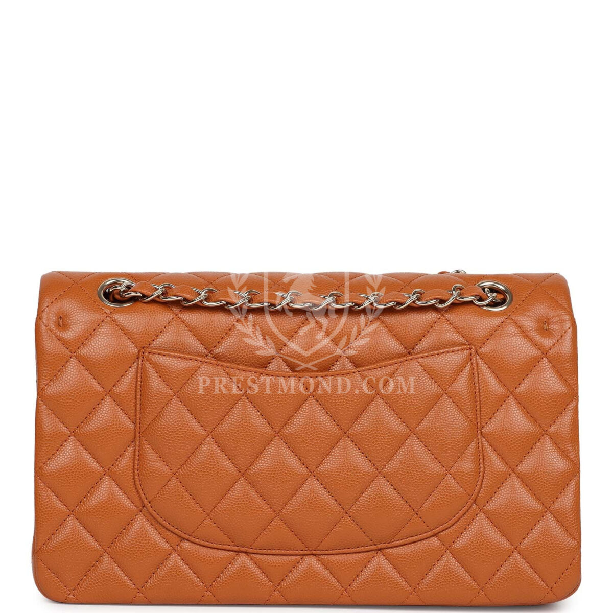 Chanel Medium Classic Double Flap Bag Caramel Shiny Caviar Light Gold Hardware — изображение 4