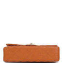 Chanel Medium Classic Double Flap Bag Caramel Shiny Caviar Light Gold Hardware