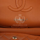 Chanel Medium Classic Double Flap Bag Caramel Shiny Caviar Light Gold Hardware
