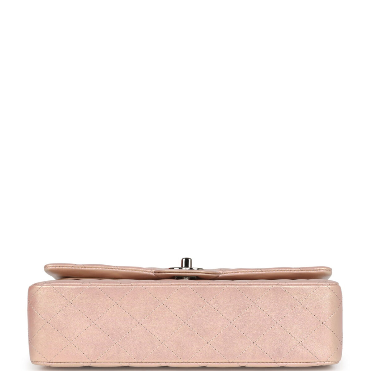 Chanel Medium Classic Double Flap Bag Pink Iridescent Lambskin Silver Hardware — изображение 6