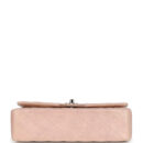Chanel Medium Classic Double Flap Bag Pink Iridescent Lambskin Silver Hardware