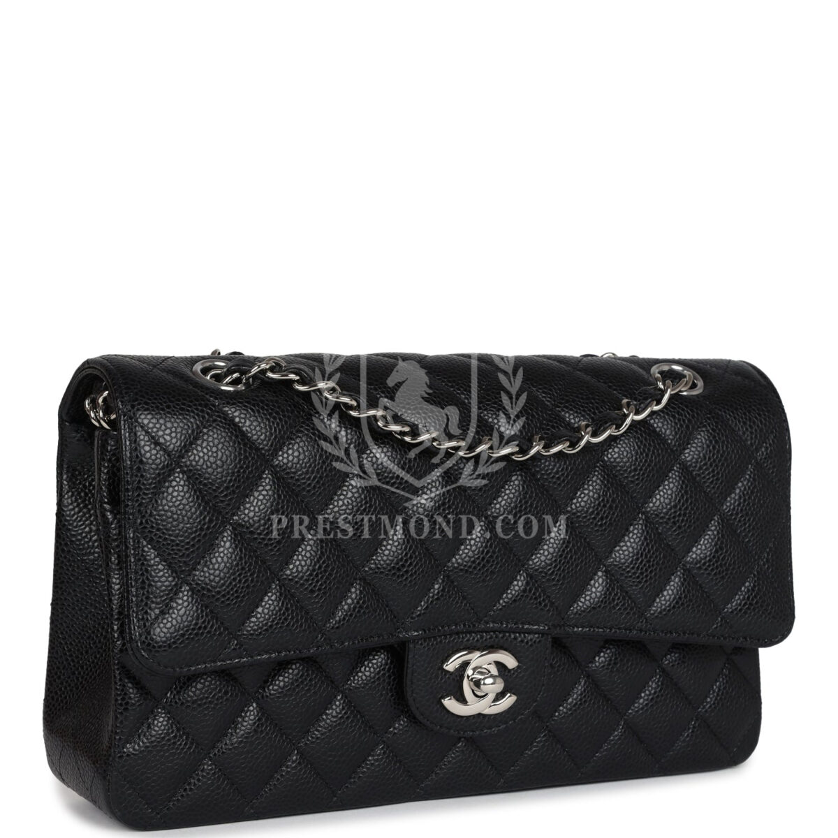 Chanel Medium Classic Double Flap Black Caviar Silver Hardware — изображение 2