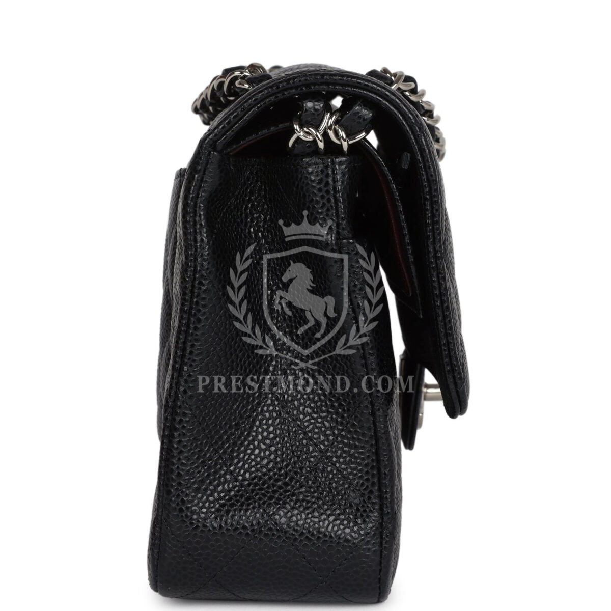 Chanel Medium Classic Double Flap Black Caviar Silver Hardware — изображение 3