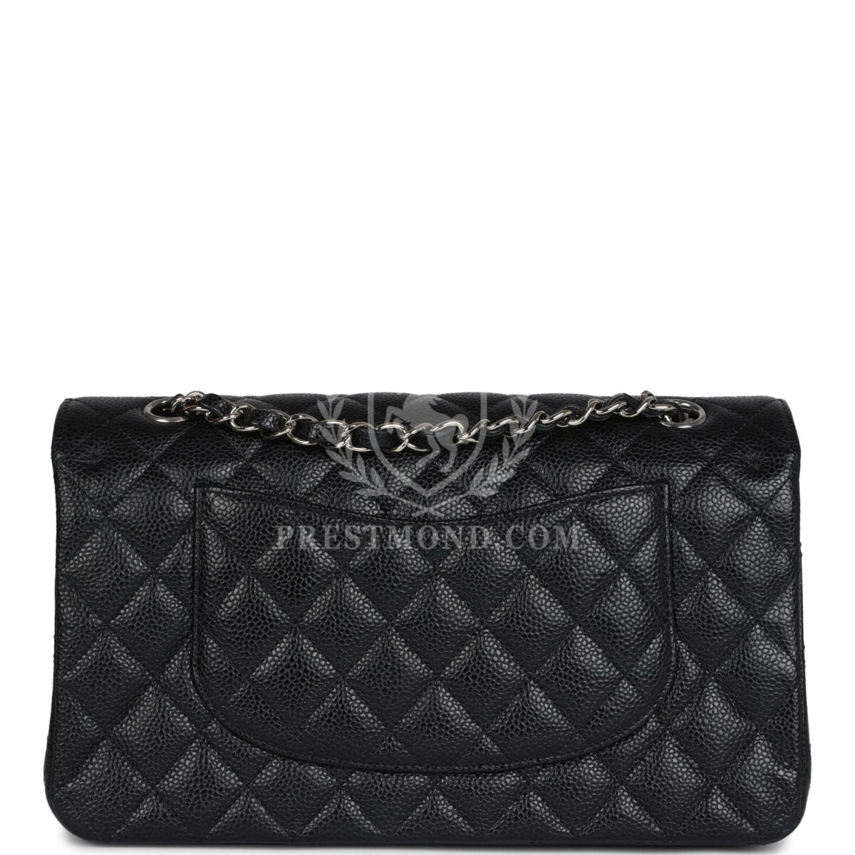 Chanel Medium Classic Double Flap Black Caviar Silver Hardware — изображение 4