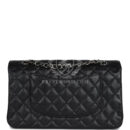 Chanel Medium Classic Double Flap Black Caviar Silver Hardware