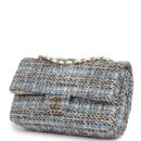 Chanel Medium Classic Double Flap Bag Multicolor Tweed Light Gold Hardware