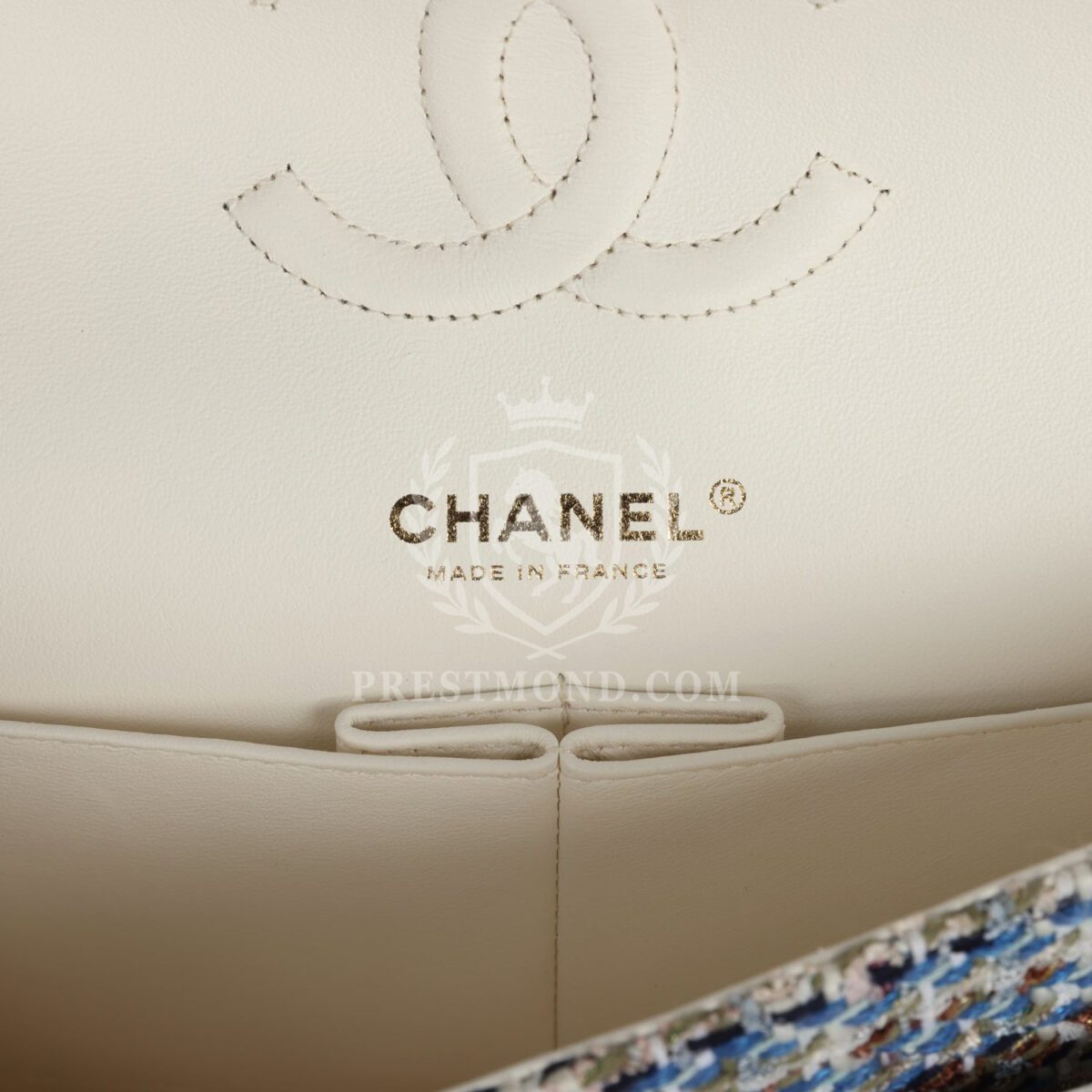 Chanel Medium Classic Double Flap Bag Multicolor Tweed Light Gold Hardware — изображение 8