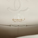 Chanel Medium Classic Double Flap White Caviar Light Gold Hardware