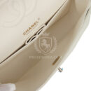 Chanel Medium Classic Double Flap White Caviar Light Gold Hardware