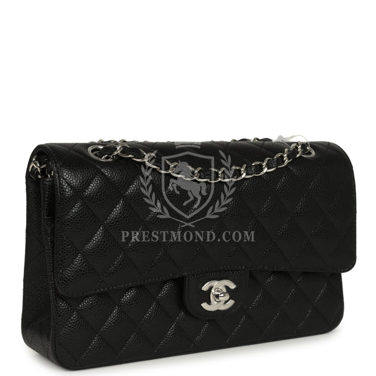 Chanel Medium Classic Double Flap Black Caviar Silver Hardware — изображение 2