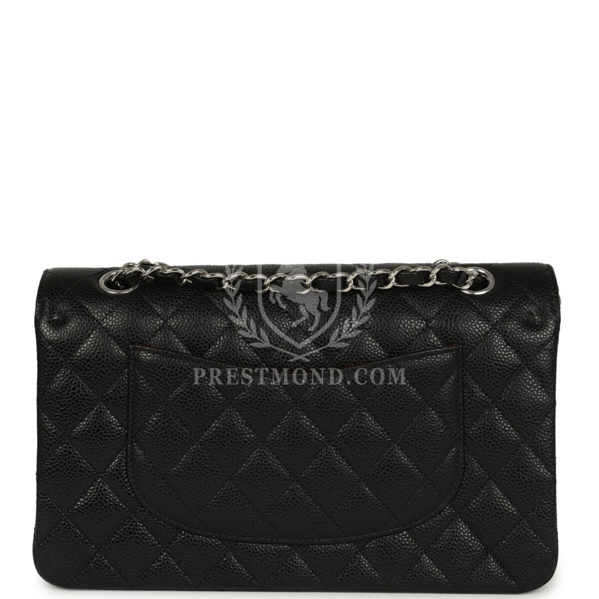 Chanel Medium Classic Double Flap Black Caviar Silver Hardware — изображение 5