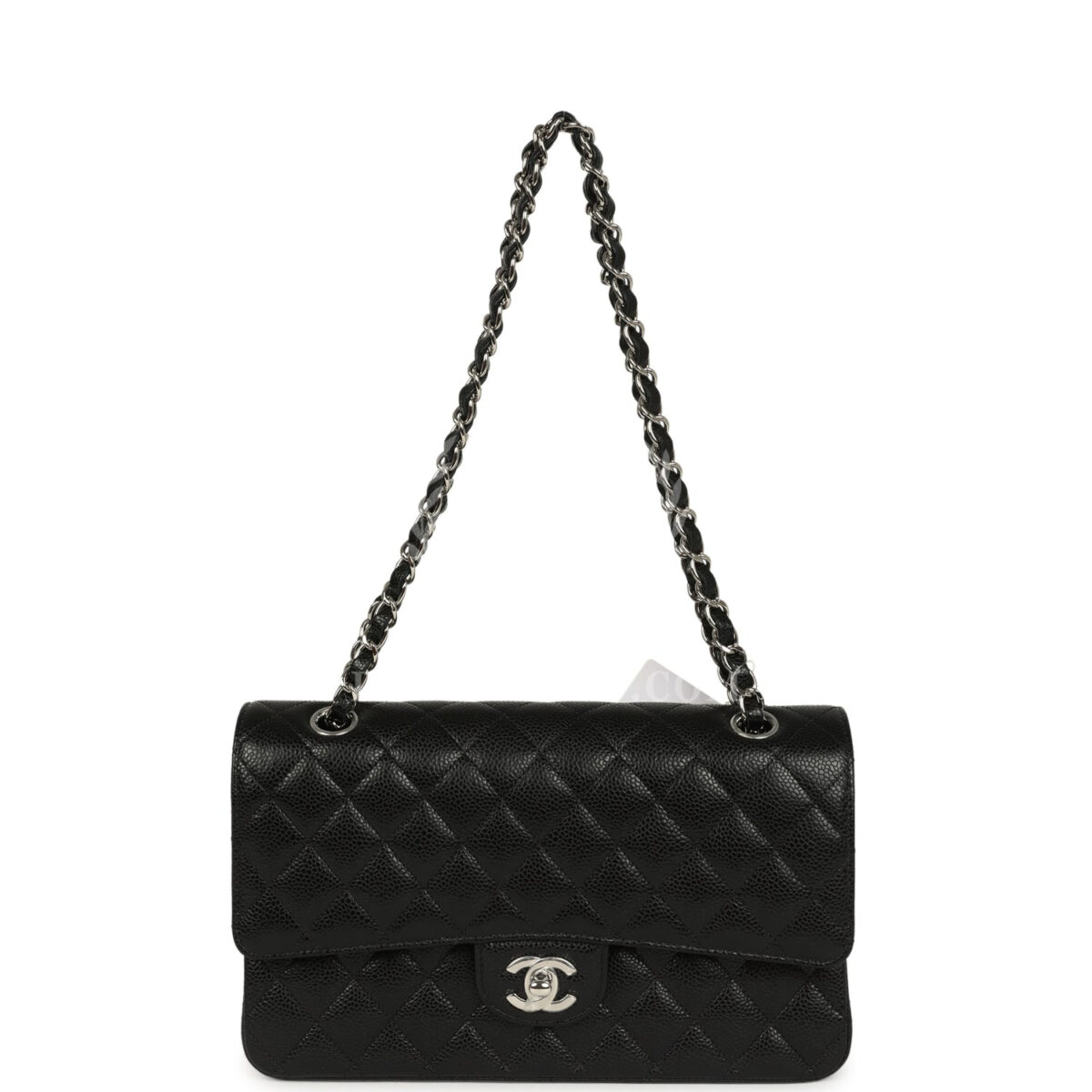 Chanel Medium Classic Double Flap Black Caviar Silver Hardware — изображение 7