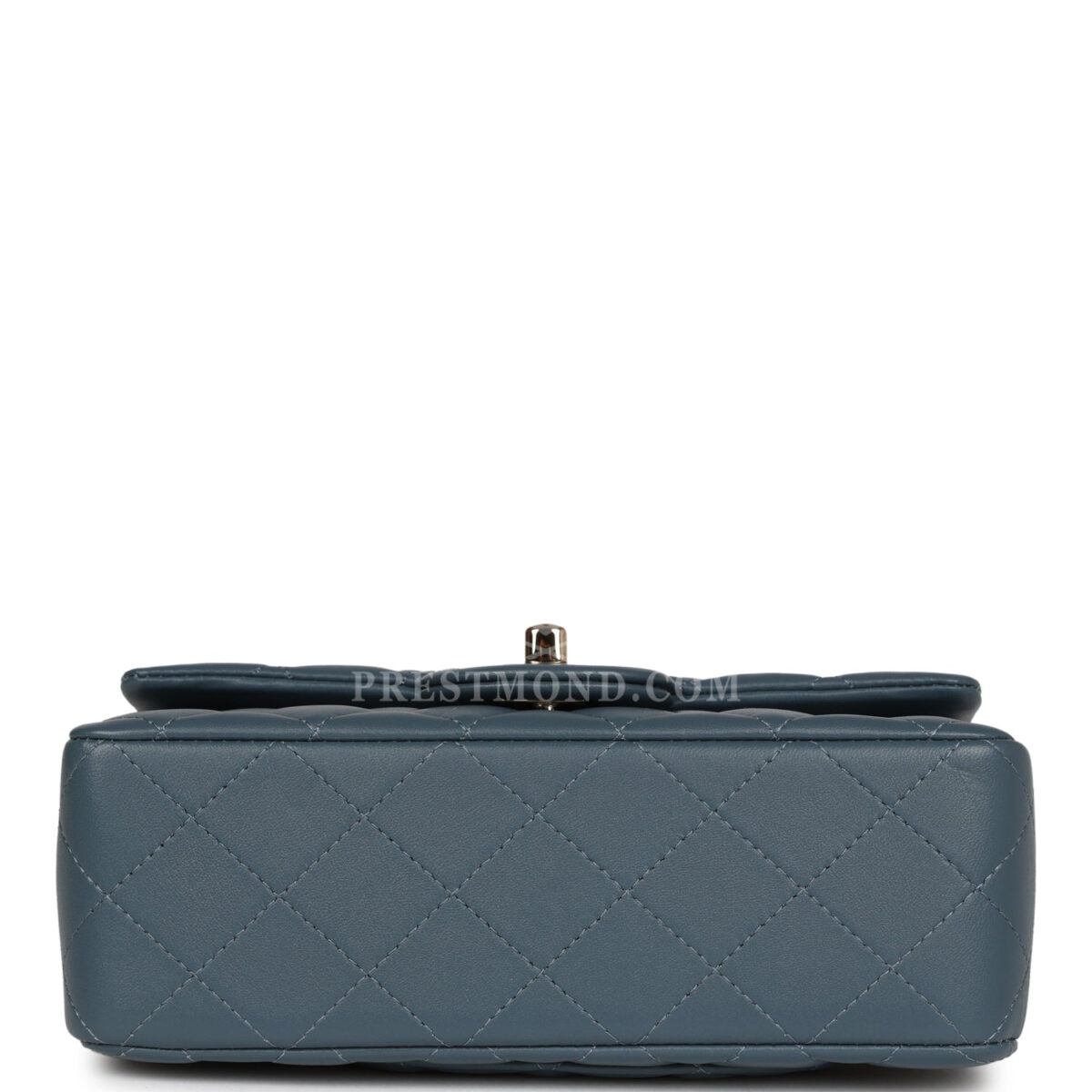 Chanel Mini Rectangular Flap with Top Handle Blue Lambskin Light Gold Hardware — изображение 6