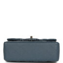 Chanel Mini Rectangular Flap with Top Handle Blue Lambskin Light Gold Hardware