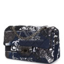 Chanel Mini Reissue 2.55 Flap Bag Navy Graffiti Jersey Ruthenium Hardware