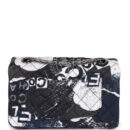 Chanel Mini Reissue 2.55 Flap Bag Navy Graffiti Jersey Ruthenium Hardware