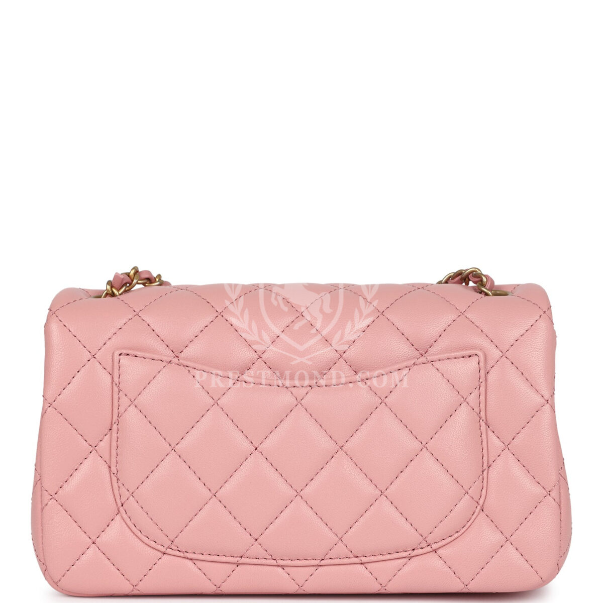 Chanel Mini Pearl Crush Rectangular Flap Dark Pink Lambskin Brushed Gold Hardware — изображение 5