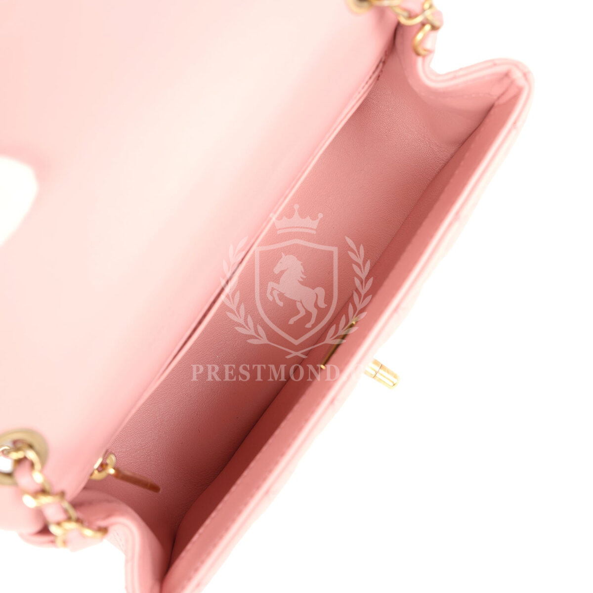 Chanel Mini Pearl Crush Rectangular Flap Dark Pink Lambskin Brushed Gold Hardware — изображение 9