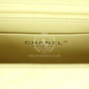 Chanel Mini Square Flap Bag Lime Lambskin Silver Hardware