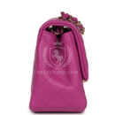 Chanel Mini Square Flap Bag Purple Lambskin Gold Hardware