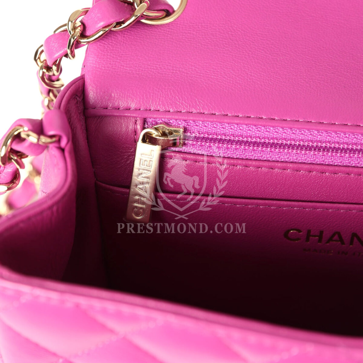 Chanel Mini Square Flap Bag Purple Lambskin Gold Hardware — изображение 10