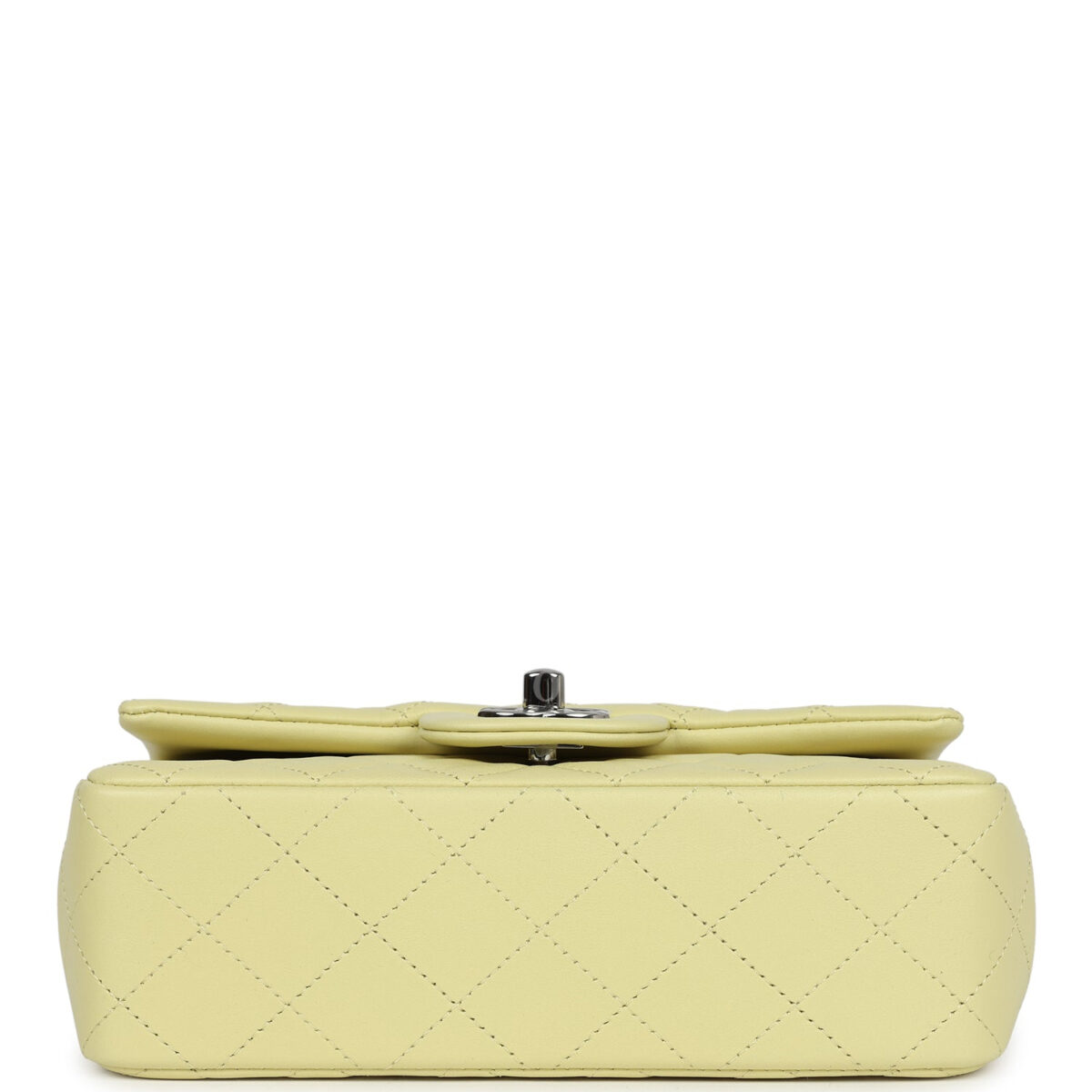 Chanel Mini Rectangular Flap Lime Lambskin Silver Hardware — изображение 6