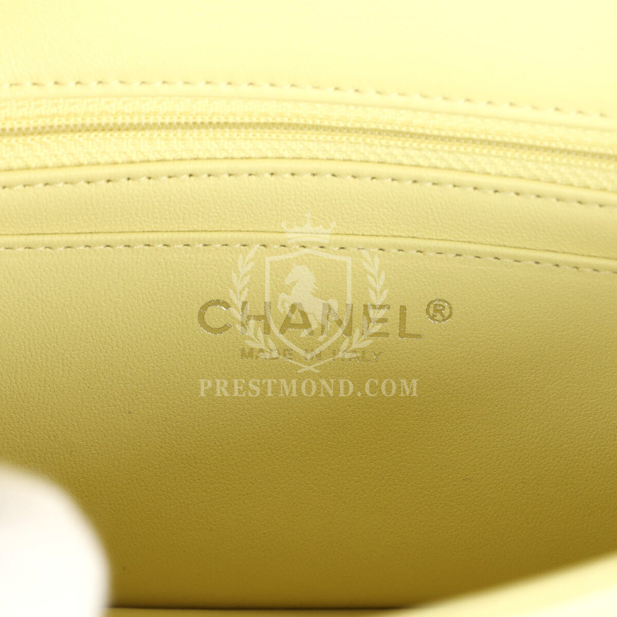 Chanel Mini Rectangular Flap Lime Lambskin Silver Hardware — изображение 9