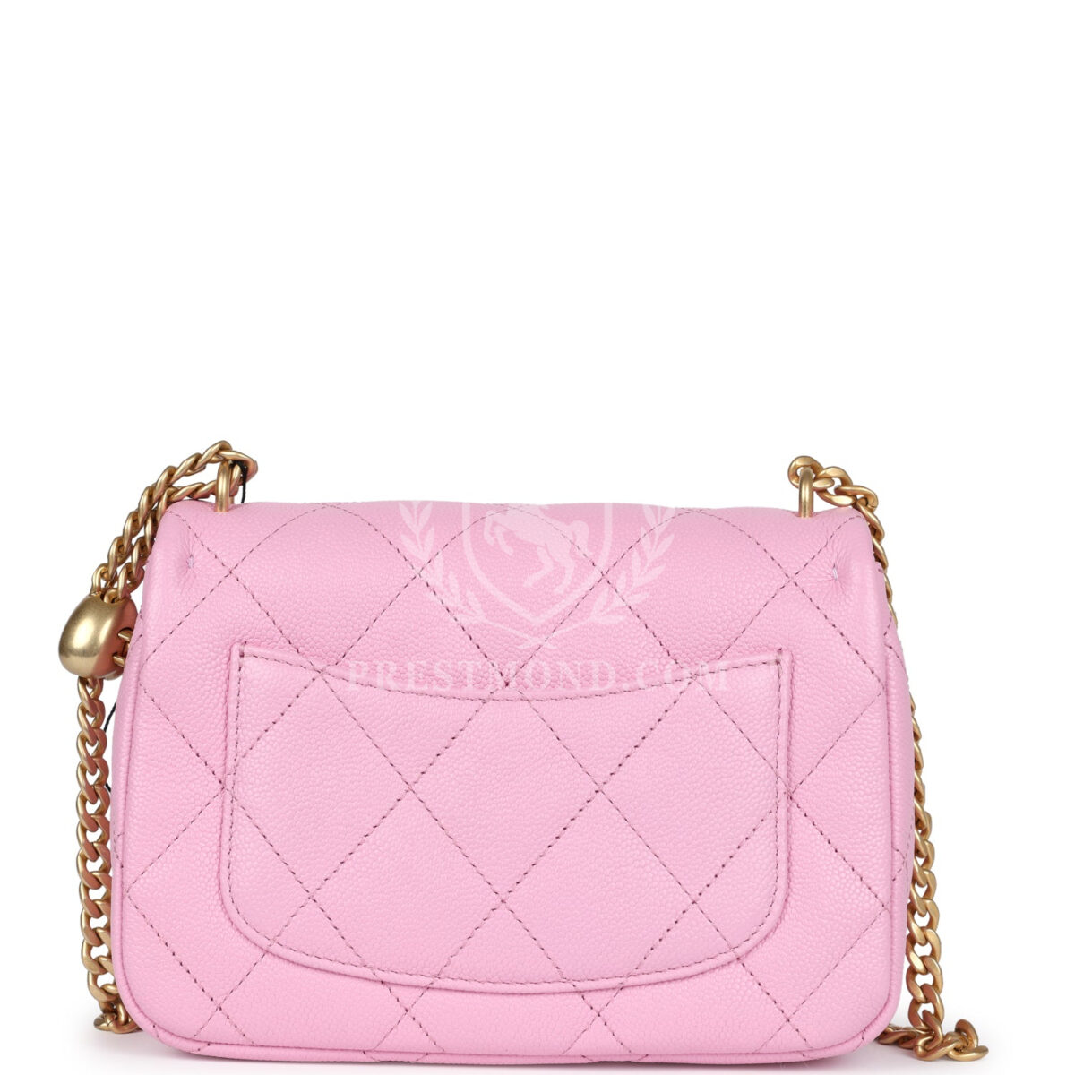 Chanel Mini Sweetheart Crush Square Flap Bag Pink Caviar Aged Gold Hardware — изображение 5