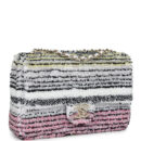 Chanel Mini Rectangular Flap White Multicolor Sequin Light Gold Hardware