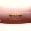 Chanel Mini Square Top Handle Flap Light Pink Lambskin Antique Gold Hardware