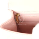 Chanel Mini Square Top Handle Flap Light Pink Lambskin Antique Gold Hardware